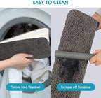 Microfibre Floor Mop for Cleaning Floors, Flat Mop for Laminate Wooden Vinyl Tile, Dust Wet Dry Use for Kitchen Bathroom Wall Cleaning with 3 Washable Chenille Pads