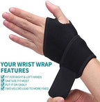Wrist Brace for Carpal Tunnel, Breathable and Adjustable Wrist Support Brace for Arthritis and Tendinitis, Wrist Compression Wrap for Pain Relief, One Size Fits Left or Right Hand – Single