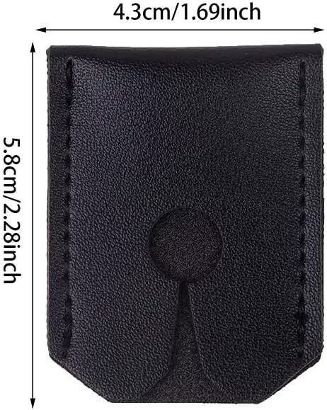 2 Pack Safety Razor Cover Head Blades Protective Case PU Leather Sleeve Storage Sheath Travel Carrying Protector for King C. Gillette Merkur VIKINGS Double Edge Safety Razors with Long Handle