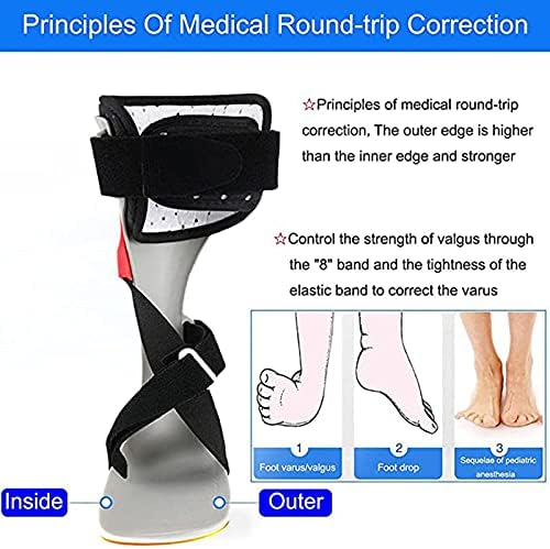 HUANGJUN Foot Drop Ankle Brace Drop Foot Support Splint, Ankle And Foot Orthosis - Ideal for Flaccid Foot Drop for Men And Women,left,S, Right