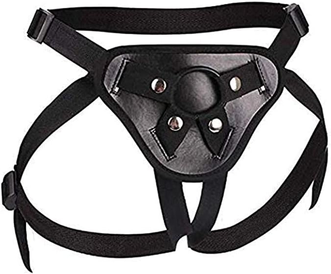Adjustable Belt Female female Strapless Panties Underwear for Men Women Couples role play Triangular underwear Black(Large1)