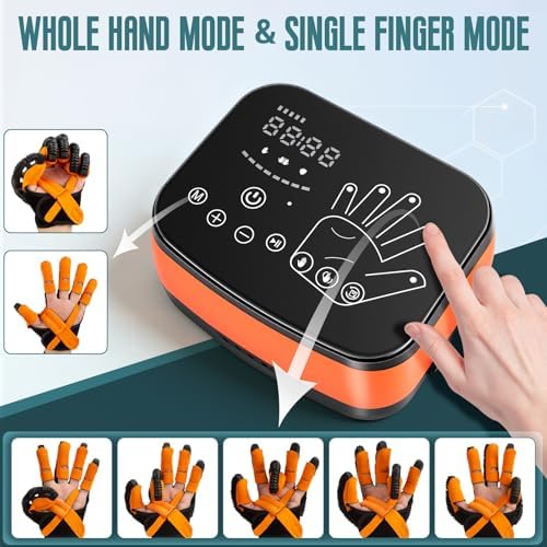 Rehabilitation Robot Gloves for Stroke Hand Therapy Equipment,Adults Arthritis Hemiplegia Hand Recovery Device Finger Trainer