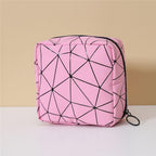 Sanitary Napkin Storage Bag Travel Women Storage Pouch Pad Pouch Bags Makeup Bags Portable Multifunction(pink)
