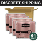 Depend Night Defense Adult Diapers, Incontinence & Postpartum Bladder Leak Underwear for Women, Disposable, Overnight, Small, Blush, 64 Count (4 Packs of 16), Packaging May Vary