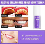 2Pcs Purple Toothpaste for Teeth Whitening, Tooth Stain Removal Smoke Teeth Coffee Colour Corrector.