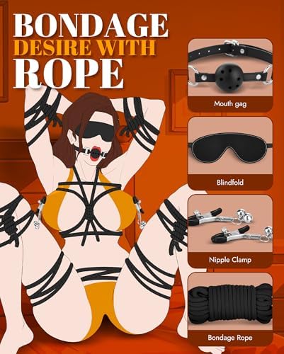 UTIMI Bondage for Sex 11 Pcs BDSM Leather Bondage Sets Restraint Kits for Women and Couples