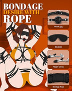 UTIMI Bondage for Sex 11 Pcs BDSM Leather Bondage Sets Restraint Kits for Women and Couples