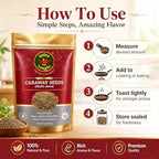 Spice Magic Caraway Seeds 1 lb (454 g) | 100% Natural, Non-GMO, Vegan | Fresh & Aromatic Spice for Pickles, Sauces, Rye Bread Baking, Cooking & Seasoning