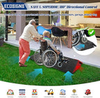 Rubber Wheelchair Ramp 2 Inch Rise - Non-Slip Rubber Threshold Wheelchair Ramp for Home Steps Doorways Driveway Outdoor Entrance Heavy Duty 2200 lb (1 Pack)