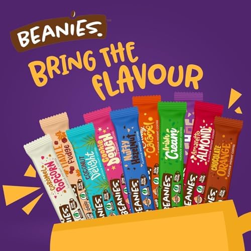 Beanies 50 Coffee Sticks, Mixed Blends; instant flavored coffee