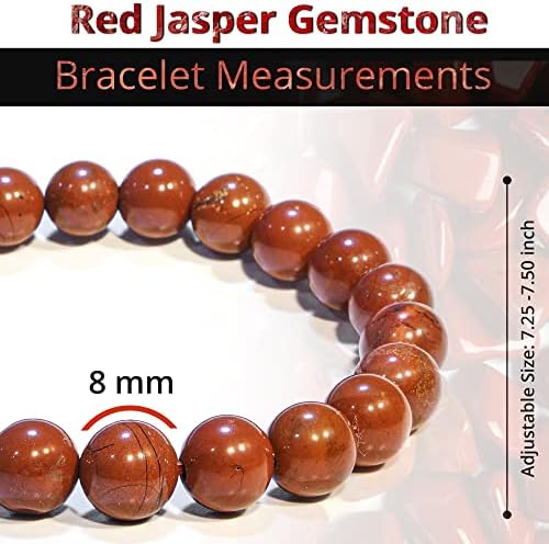 ANAYA AGATE Healing Crystal Bracelet for Women and Men – 8mm Round Beaded Bracelet for Men and Women – Unisex Stretchy Gemstone Bracelet for Healing and Protection