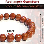 ANAYA AGATE Healing Crystal Bracelet for Women and Men – 8mm Round Beaded Bracelet for Men and Women – Unisex Stretchy Gemstone Bracelet for Healing and Protection