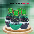 Jungle Camoflage Edible Gaming Woodlands Confetti Sprinkles Cake Cookie Cupcake IceCream Donut Quins - 6oz Bag