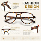 Retro Aviator Reading Glasses for Women Men, Blue Light Blocking Computer Readers