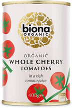 Biona Organic Whole Cherry Tomatoes 400 g (Pack of 12)