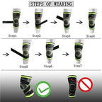 ASOONYUM Knee Sleeve,Compression Fit Support -for Joint Pain and Arthritis Relief, Improved Circulation Compression - Wear Anywhere - Single