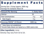 Life Extension D-Ribose Powder, Dissolve in Liquid to Encourage Cellular Energy Production and Support Heart and Muscle Health, Gluten-Free, Non-GMO, Vegetarian, 150 Grams