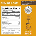 Morelli Egg Tagliolini Italian Pasta Noodles - Gourmet Pasta Handmade in Small Batches with Durum Wheat Semolina, Imported from Italy - 8.8 oz (250 gr) - Pack of 2