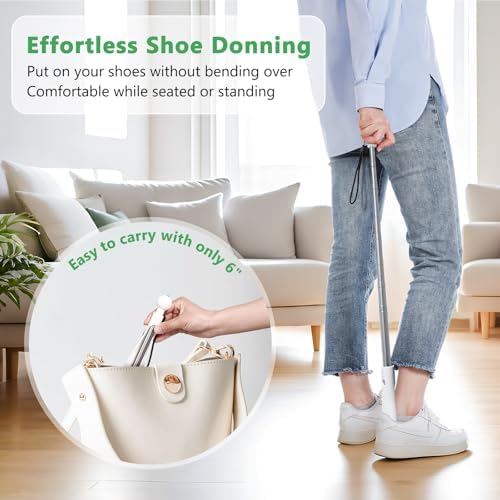 Fanwer Sock Aid Kit -Sock Aide Device for Seniors with Adjustable Shoe Horn, Flexible Sock Helper Easy On Easy Off, Sock Assist Device for Elderly, Pregnant, Hip Surgery Recovery Aids for Daily Living