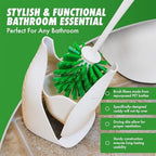 Libman Designer Bowl Brush and Caddy - 2 Pack - Toilet Brush and Holder Set, Non-Scratch, Bathroom Brush, Hygenic Caddy with Drying Slits