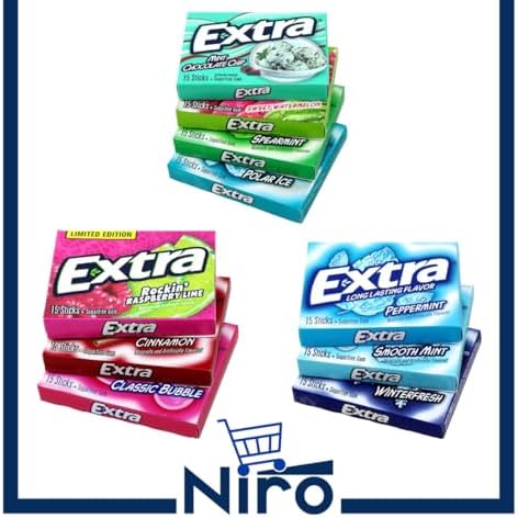 Niro Assortment | Extra Long Lasting Flavor Sampler Pack | Sugar-Free | Assorted Flavor (6 Pack) Receive 6 out of 10 flavors