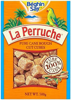 Beghin Say la Perruche Pure Cane Rough Cut Cubes (500g) brown - Pack of 2