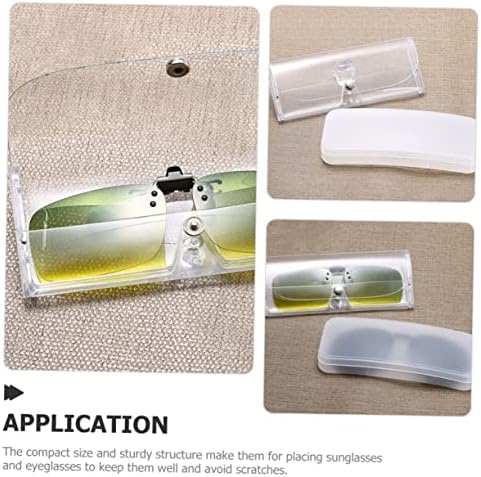 Didiseaon 12pcs Transparent Hard Shell Glasses Cases Compact Eyeglass Storage Boxes for Reading Glasses Sunglasses and Standard Frames Scratch Resistant Protective Eyewear Organizer