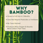 MOTHER EARTH Bamboo Facial Tissue Paper - 4 Ply Tissue Flat Box, Lint-Free, Hypoallergenic, Septic-Safe, Unscented, 60 Sheets per Box, 6 Pack, Total 360 Tissues
