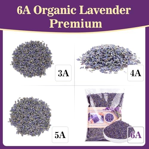 Sukh 3OZ Dried Lavender Flowers - Lavender Buds Sachets Bags for Drawers Closets Fresh Scents Lavenders Sachet Bags Dried Flowers for Patry Birthday Bridal Shower Organic Bulk