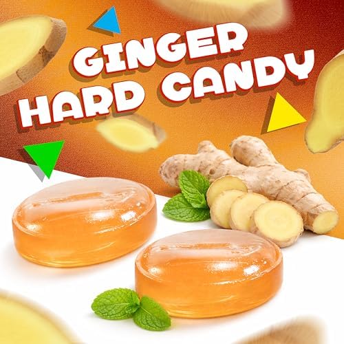 Ginger Candy | 1 Pound Bag | Old Fashioned Hard Candy Individually Wrapped | Naturally Flavored Ginger Candies for Office Bowls, Gifting & Favors | Intense Flavor