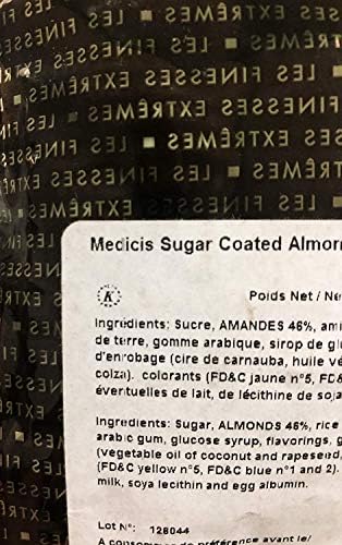 Medicis Premium Candied Almond Dragees (French Jordan Almonds) Sugar Coated Candies Ideal as a Party Favor for Weddings and Baby Showers, 75 Count Bag 8.8oz, White