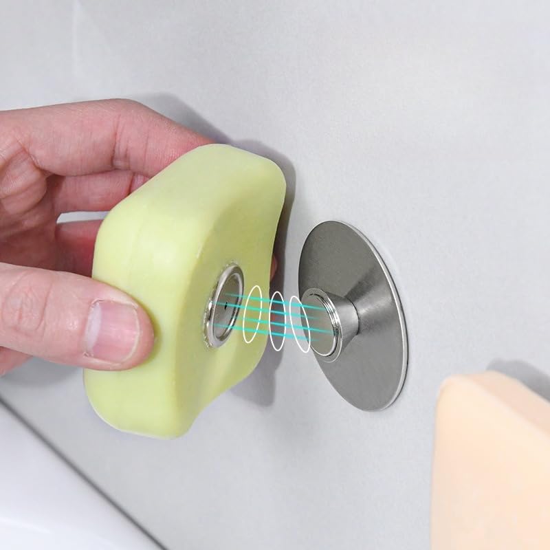 Magnetic Soap Dish - No-Drill Stainless Steel Soap Holder for Bathroom & Shower, Rustproof Wall-Mounted (Silver)
