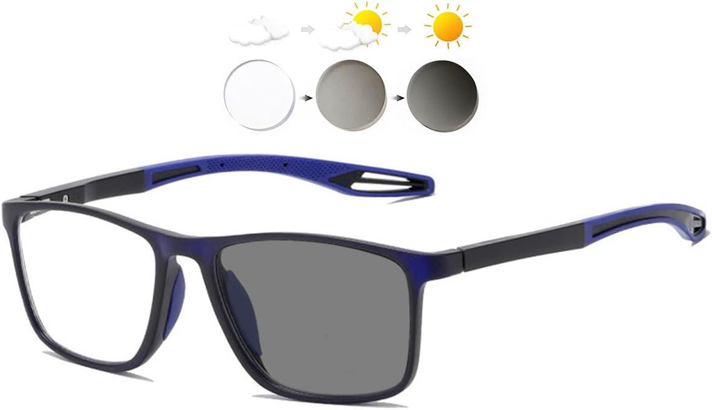 Photochromic Reading Glasses Blue Light Blocking Sun Readers Eyeglasses UV Protection TR90 Sunglasses Eyewear