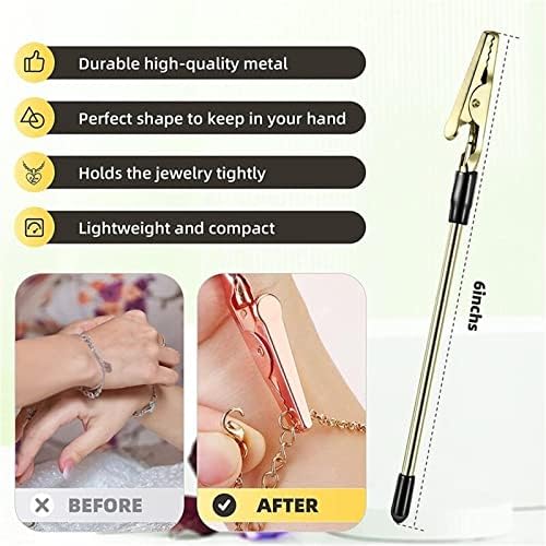 1PC Bracelet Helper Buddy Jewelry Helper Fastening Aid Quickly Unfasten Bracelets/Watches Gift Fit for Women Dropshipping (Color : Gold)
