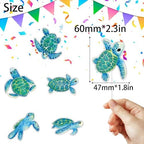 Cute Sea Turtle Cupcake Toppers Set for Kids 18-PC - This is the perfect turtle-themed birthday party, ocean-themed party, or baby shower decoration for boys or girls - SugarGera