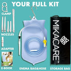 Enema Bag Kit - 2 Quart Clear Non-Toxic Silicone - Coffee for Colon Cleansing and Detox - Home Colonic Kit