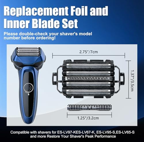 WES9032P Replacement Outer Foil and Inner Blade Set,Compatible with Panasonic ARC5 5-Blade Shavers ES-LV97-K,ES-LV67-K,ES-LV95-S,ES-LV65-S (1 Count)