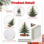 IANFEPH 100 Pcs Christmas Paper Napkin 3 Ply Disposable Bathroom Guest Hand Towels Xmas Tree Decorative Dinner Napkins for Winter Holiday Kitchen Wedding Birthday Party