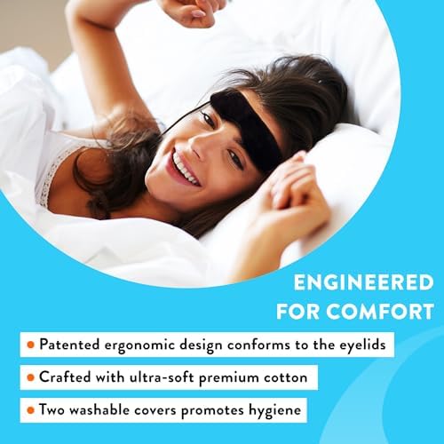 Electric Heated Eye Mask Relieves Dry Eyes, Styes, Irritated, Gritty Eyes, Burning, Puffiness, Computer Strain, Blepharitis, Migraines & Stress As Seen on TV 10 Heat Levels Dr Recommended 2025 Model