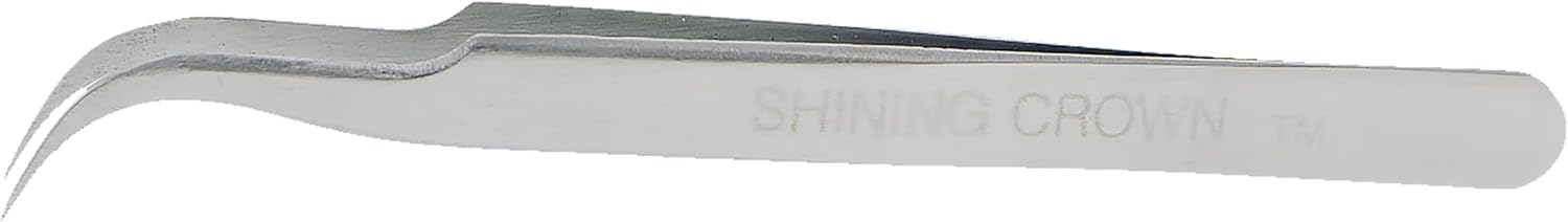 SHINING CROWN Curved Tweezers for Eyelash Extensions 1PC