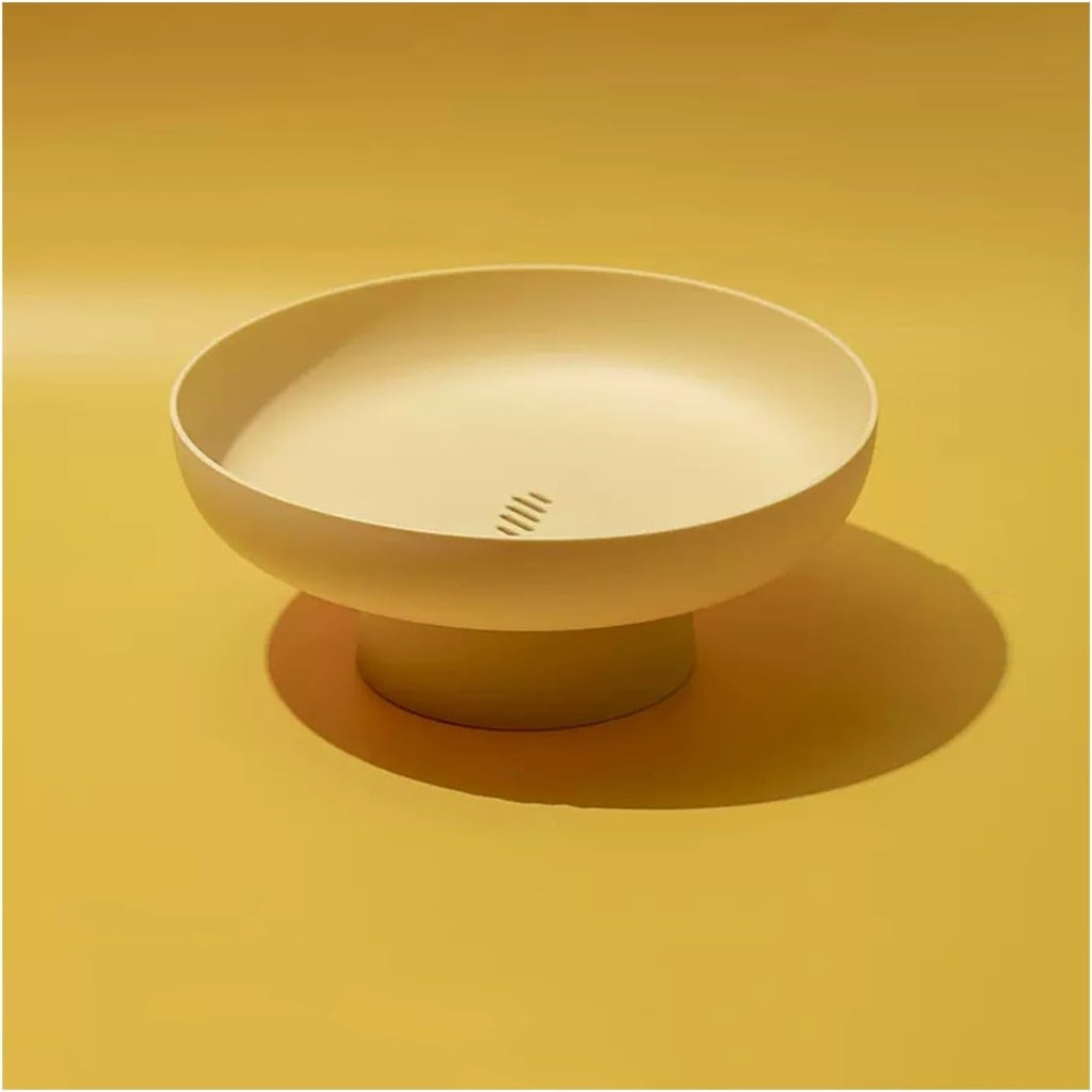 Fruit Bowls Fruit Tray Draining Basket Dessert Living Room Home Plastic Fruit Tray Candy Tray Snack Tray Coffee Table Display Tray Decorative Fruit Basket (Color : Yellow)