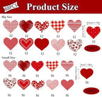 88PCS Edible Valentines Day Heart Cupcake Toppers Red Sweet Love Heart Cupcake Picks Happy Valentine's Day Heart Cake Decor for Valentine's Day Theme Party Decoration Supplies