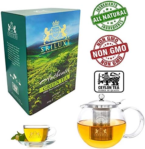 SRILUXE - Premium Quality Loose Leaf Ceylon Green Tea | 100% Natural Tea | Powerful ANTIOXIDANTS | Pure Green Tea Loose-Leaves (500g)