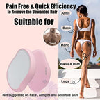 Crystal Hair Eraser,Physical Glass Hair Removal,Reusable Nano Hair Remover Stone,Epilator for Women and Men,Soft Silky Skin (Pink)