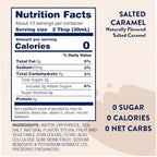 Jordan's Skinny Mixes Sugar Free Coffee Syrup, Salted Caramel Coffee Flavoring Syrup, Naturally Sweetened Zero Calorie Drink Mix, Lattes, Baking or Protein Shake, Dairy & Gluten Free, 12.7 Fl Oz