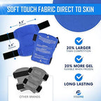 Shin Splint Ice Packs, HSA and FSA Eligible Reusable Hot and Cold Therapy Wrap | Leg or Calf Pain Relief | Advanced Soft Gel Technology | Freezable and Microwavable | Running Injuries & Recovery