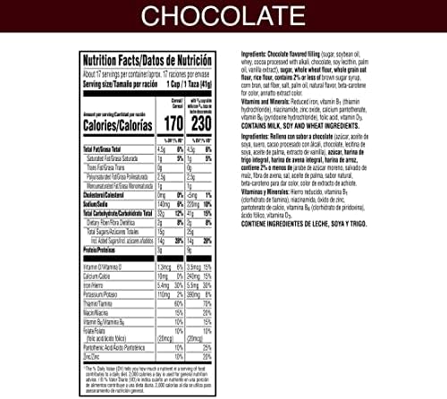 Kellogg's Krave Cold Breakfast Cereal, Kids Cereal, Family Breakfast, Family Size, Chocolate, 17.3oz Box (1 Box)