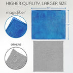 MagicFiber Microfiber Cleaning Cloth - Higher Quality, Larger Size - Micro Fiber Cloth for Cleaning Rags, Dust Cloths, Kitchen Dish Towels (12 Pack, 13”x11”)
