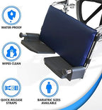NYOrtho Wheelchair Leg Rest Pad – Cushioned Calf Support & Lower Leg Stabilizer – Non-Slip Vinyl Wheelchair Accessory with Quick-Release Straps, Easy to Clean, Pressure Relief – 16x9 in - Made in USA