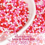 Twisweet Valentine Nonpareils, Edible Mini Pearl Sprinkles for Cake Decorating, Red Pink and White Sugar Sprinkles Mix, Confetti Baking Candy, Cake Topper Cupcake Cookie Ice Cream Decorations, Mother's Day Birthday Romantic Party Supplies (130g/4.58oz)